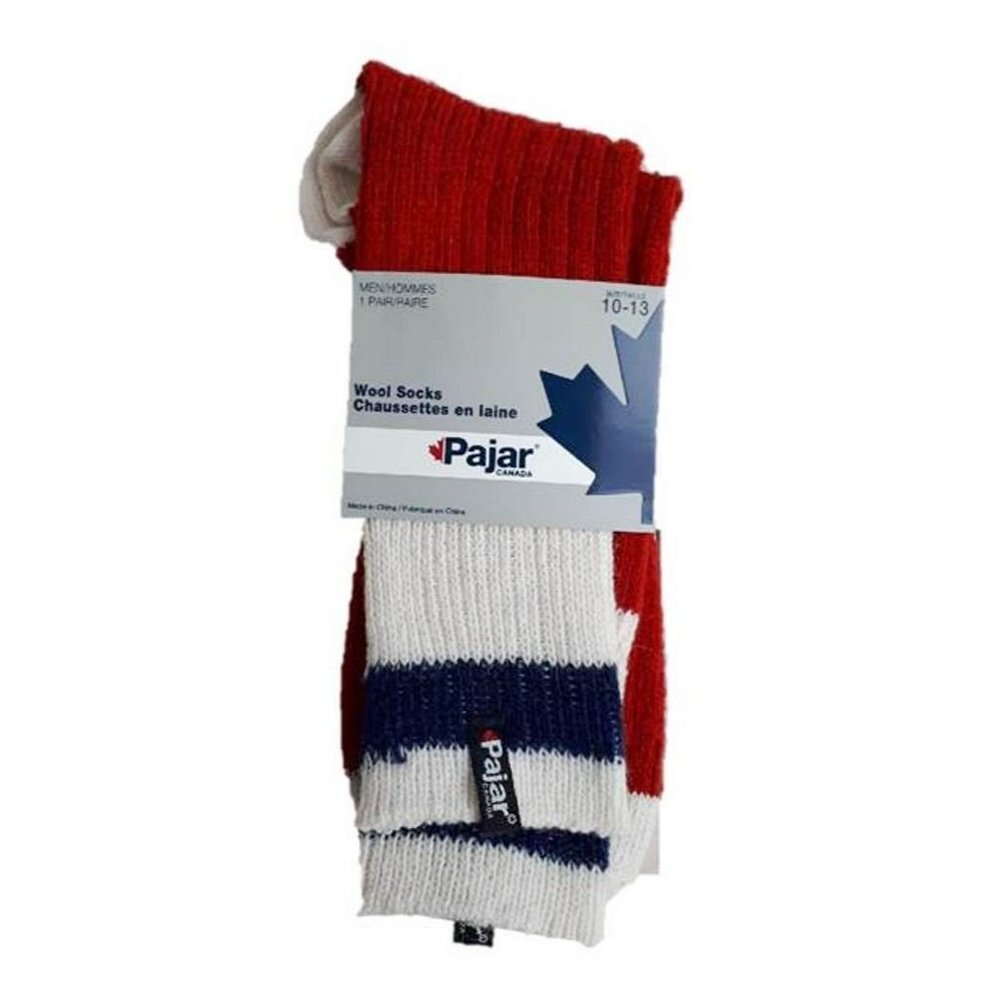 PAJAR Canada PJ1002 Men's 1-Pair Socks Wool Blend Socks Red / Blue, 10-13